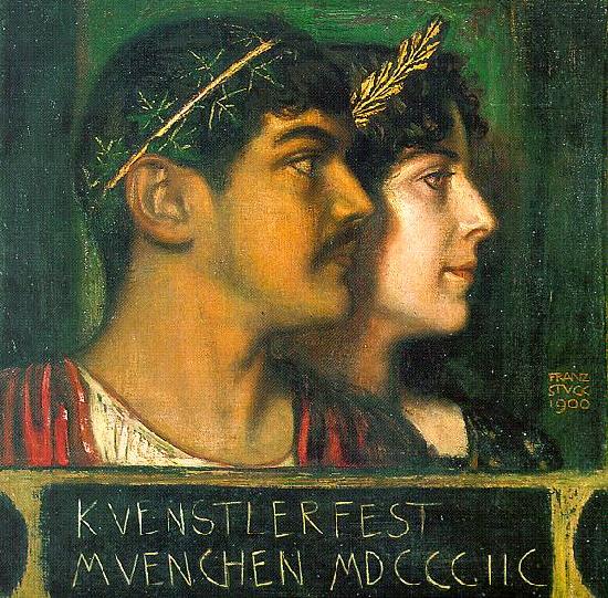 Franz von Stuck Franz and Mary Stuck as a God and Goddess Germany oil painting art